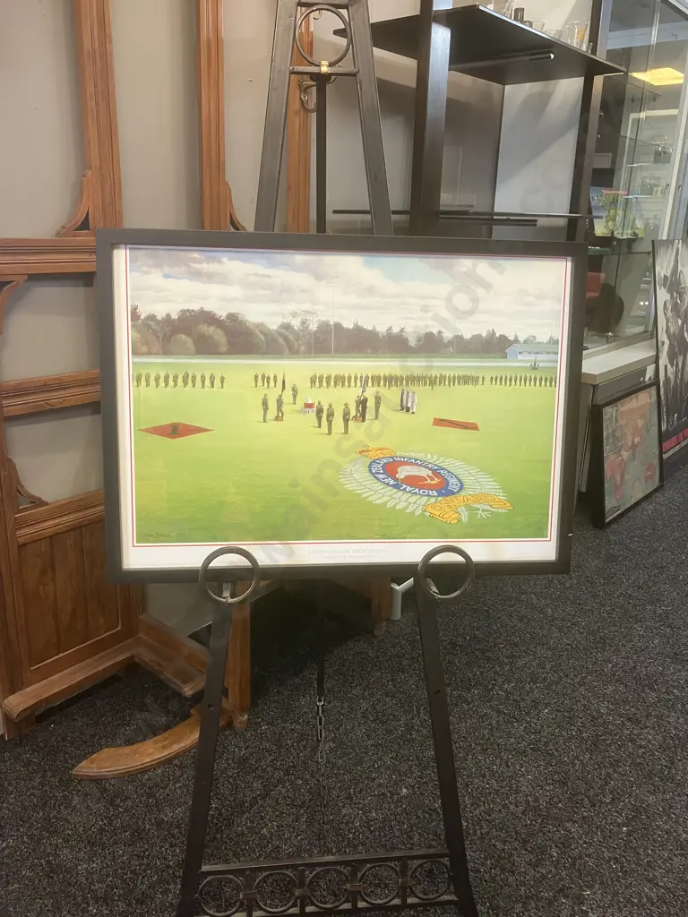 1RNZIR Colours Presentation 12 April 1997 - Graham Braddock 198/200 Limited Edition Framed Print. 44 x 62cm Image 1++