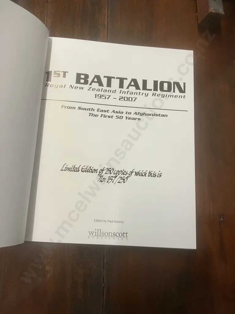 1st Battalion Royal NZ Infantry Regiment - 1957-2007, Paul Koorey 2007 Limited Edition 157/250 Image 1++