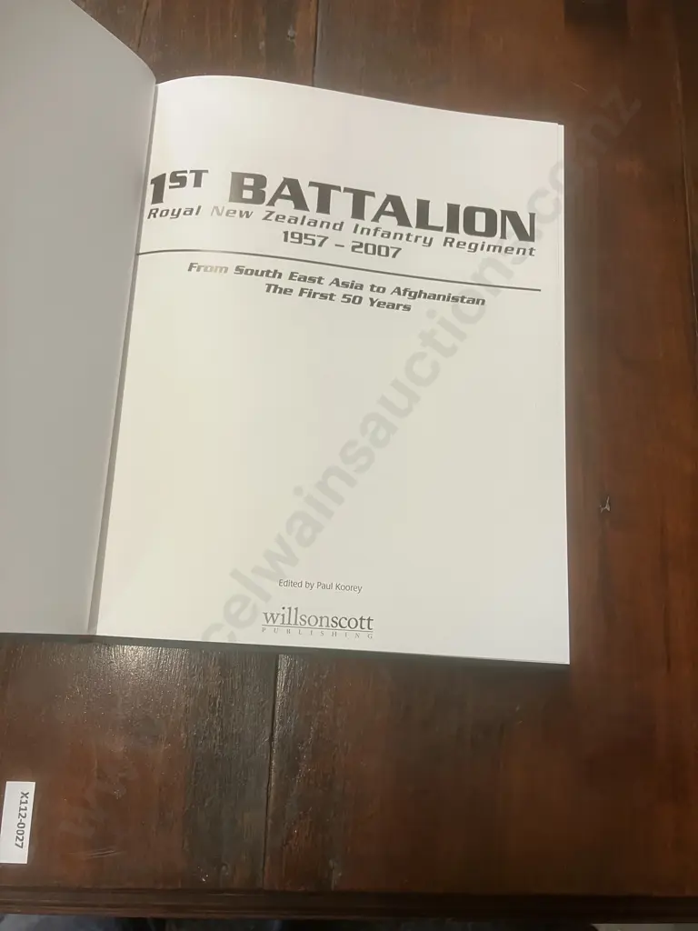 1st Battalion Royal NZ Infantry Regiment - 1957-2007, Paul Koorey 2007 First Edition Hardcover With Dust Jacket Image 1++