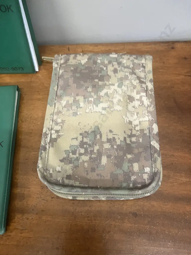 Web-tex Field Message Book Cover With Pad & Pens, Pair of NZ Army Field Note Books, Camo Covered Field Message Book Etc Image 1++