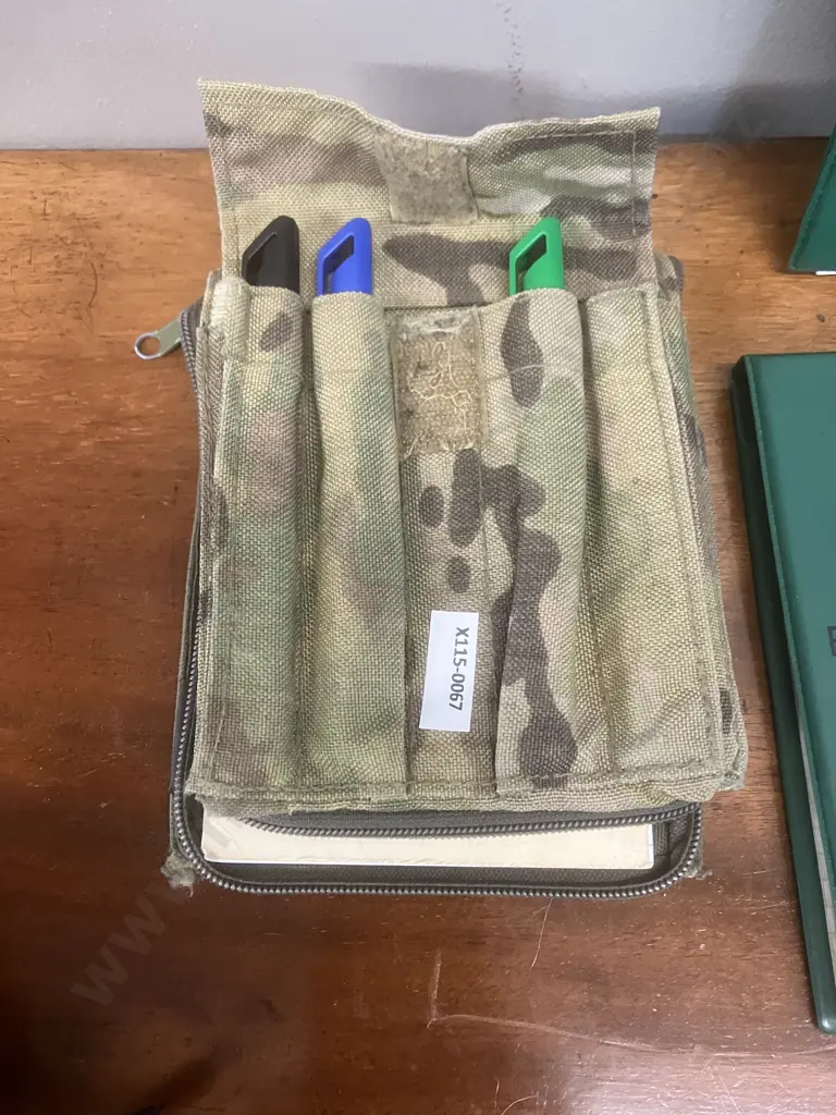 Web-tex Field Message Book Cover With Pad & Pens, Pair of NZ Army Field Note Books, Camo Covered Field Message Book Etc Image 1++