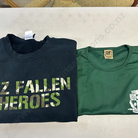 ILLICIT New Zealand Fallen Heroes Sweat Shirt & Short Sleeve Tee With Stay Loose Logo