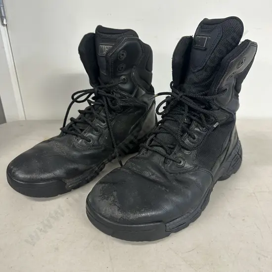 Pair Of Black Magnum Stealth Force Boots Size UK 9.5