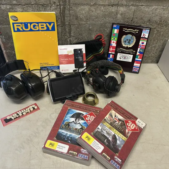 3M Optime Head Band Ear Muffs, Marley Headphones, Navman Etc