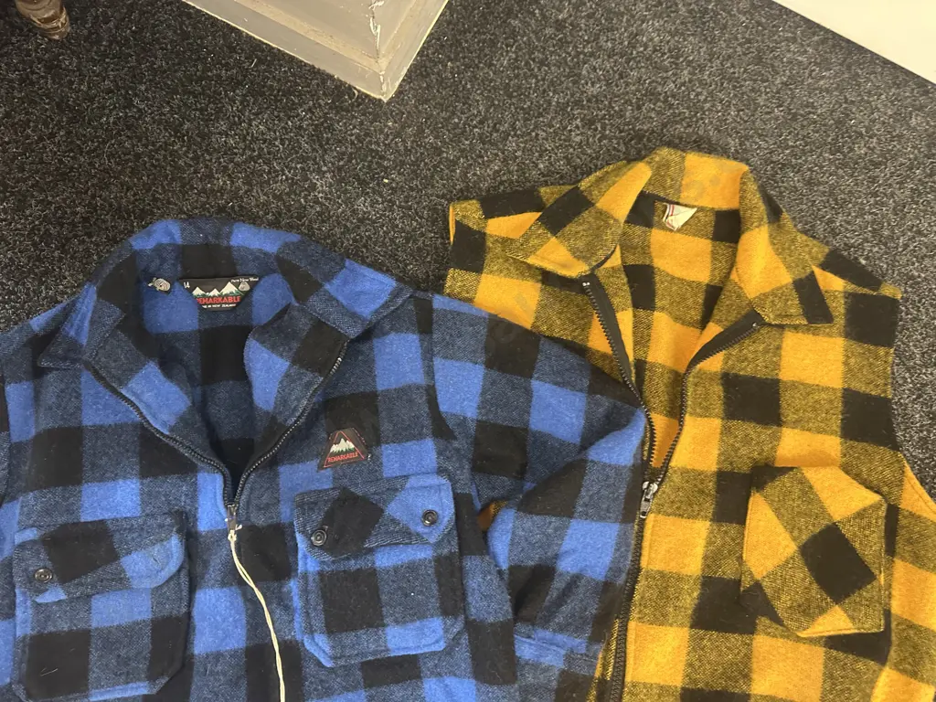 Bush Shirts x2 Including St Mark Yellow/Black Vest Size XOS & Remarkable Size 14 Blue/Black Shirt  Image 1++