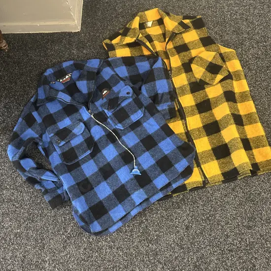 Bush Shirts x2 Including St Mark Yellow/Black Vest Size XOS & Remarkable Size 14 Blue/Black Shirt 
