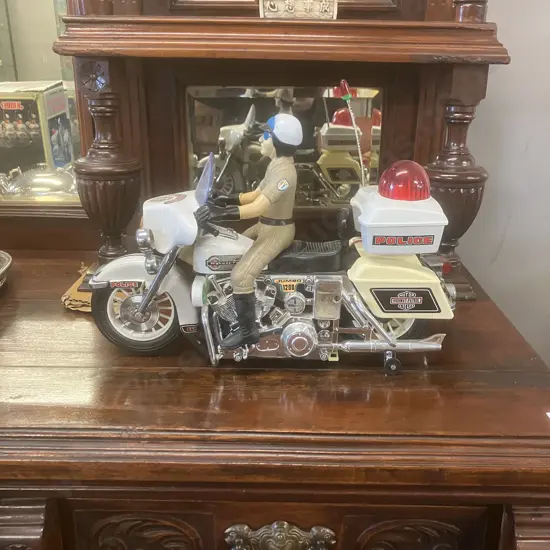 1984 Son Ai Toys Battery Operated Motorcycle, Police Jumbo Cycle, 1:6 Scale, Working Condition, With Original Box