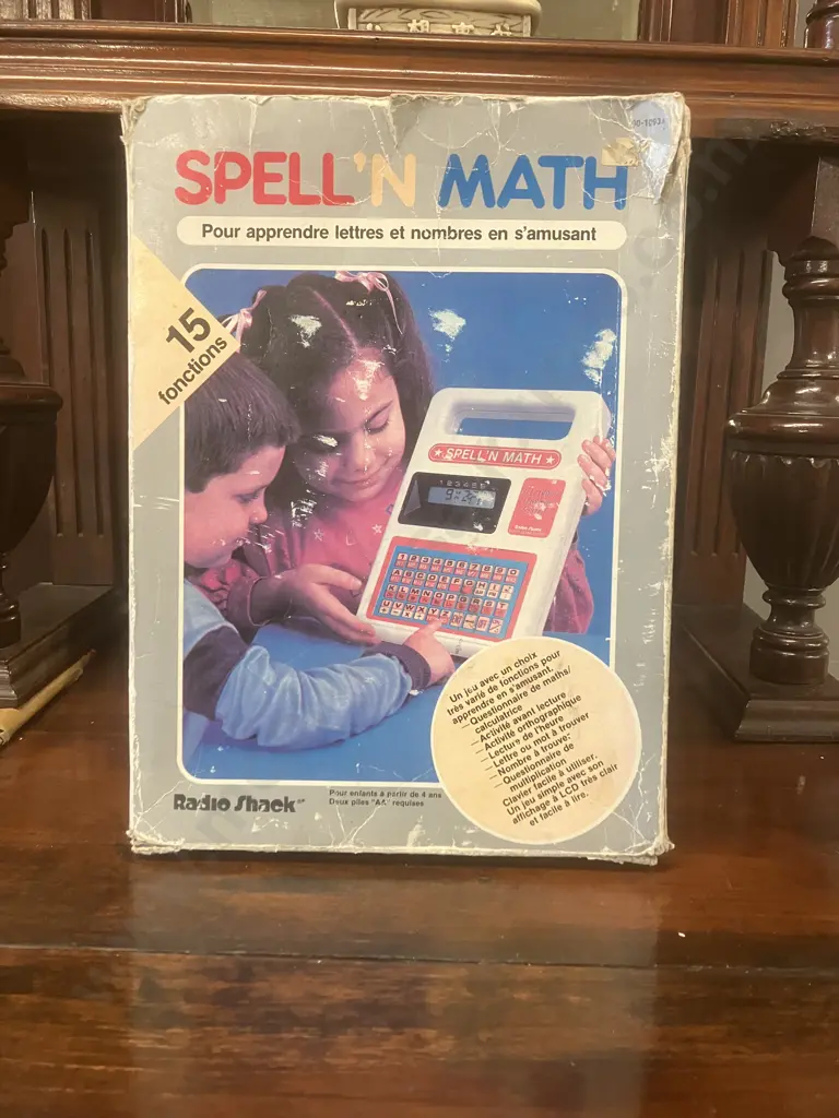 Vintage 1980s Spell 'N Math Electronic Learning Toy - Radio Shack #60-1093A Image 1++