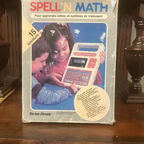 Vintage 1980s Spell 'N Math Electronic Learning Toy - Radio Shack #60-1093A