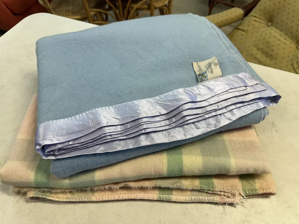 Vintage Woollen Blankets Including Princess Etc Image 1++