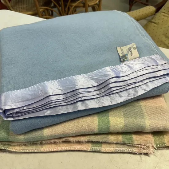 Vintage Woollen Blankets Including Princess Etc