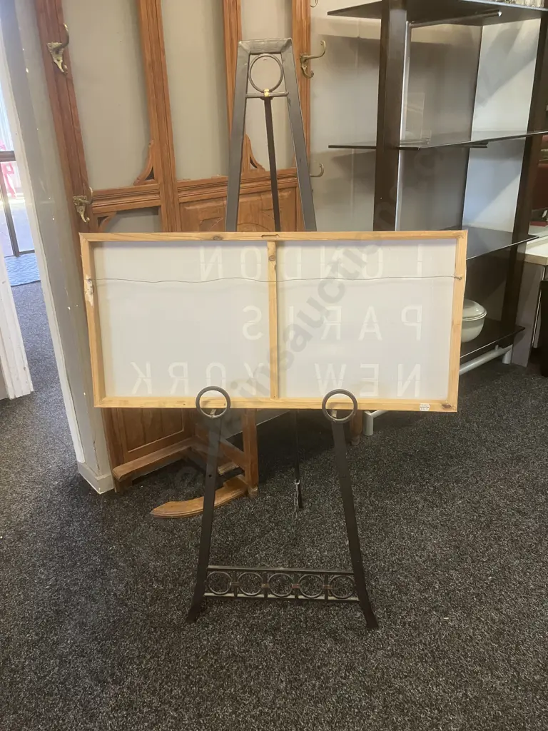 PARIS LONDON NEW YORK Destination Board Canvas Print. 38 x 80cm Image 1++