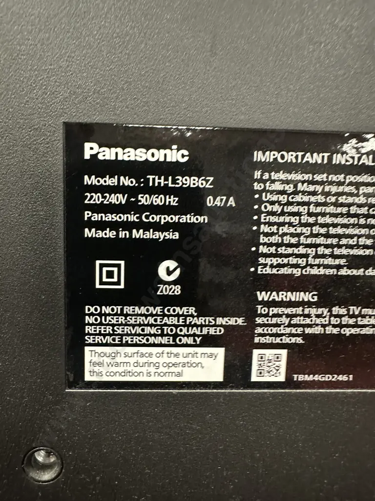 Panasonic 39" VIERA B6 Series Direct LED HDTV With Remote Image 1++