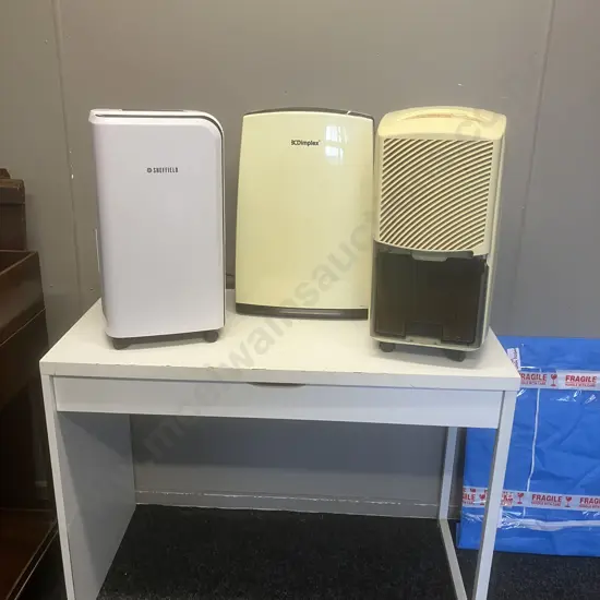Three Dehumidifiers - Infinity IDH2000, Sheffield PL611, Dimplex