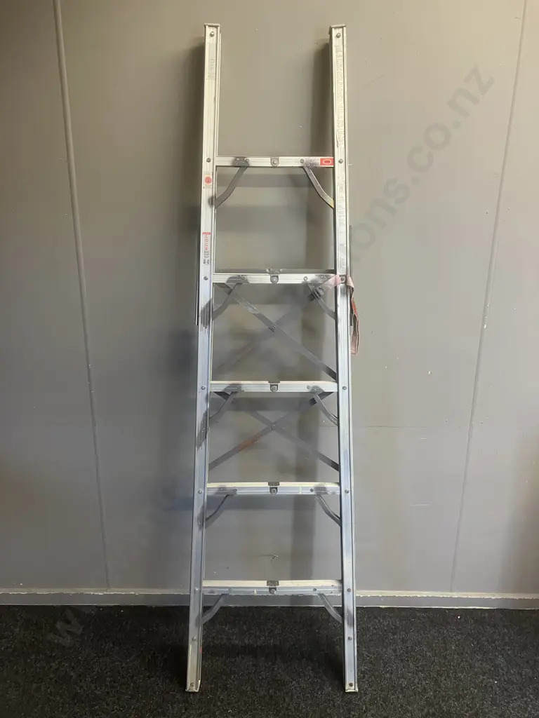 GPLogistics Folding Aluminum Ladder Type ll Commercial 225lbs 6' Image 1++