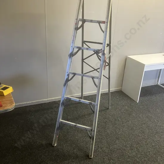 GPLogistics Folding Aluminum Ladder Type ll Commercial 225lbs 6'