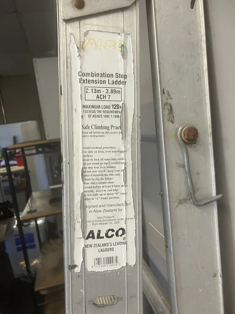 Alco Combination Step Extension Ladder, 2.13 m - 3.89m ACH7 120Kg Image 1++