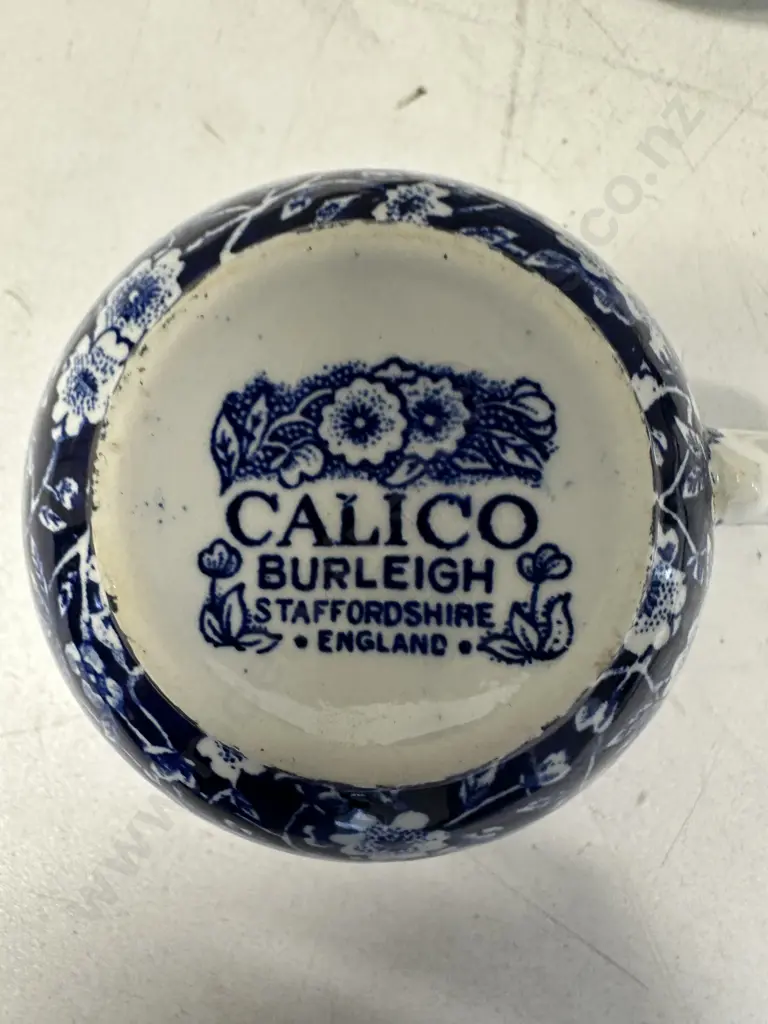 Burleigh Blue Calico Breakfast Cup & Saucer Image 1++