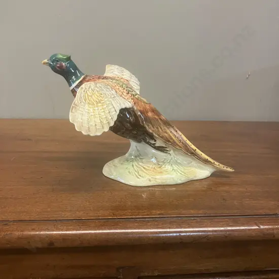 Beswick Pheasant on Base - Settling No. 850, c1940-1971. 15 x 24cm