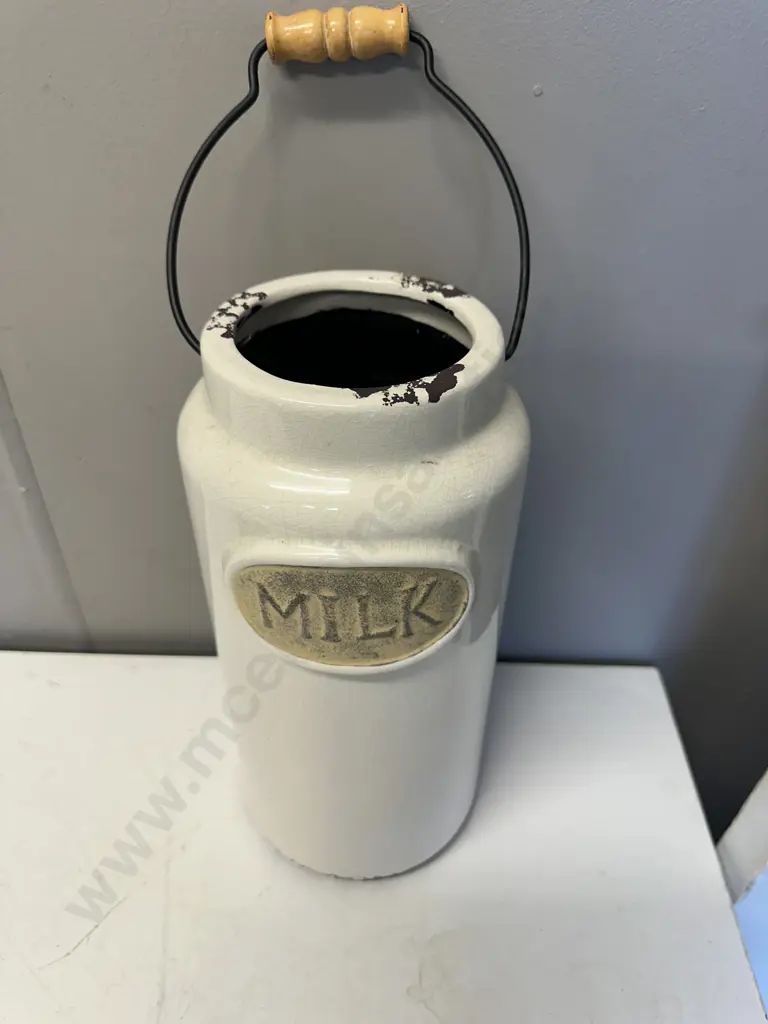 Country Style Handled Milk Container Image 1++