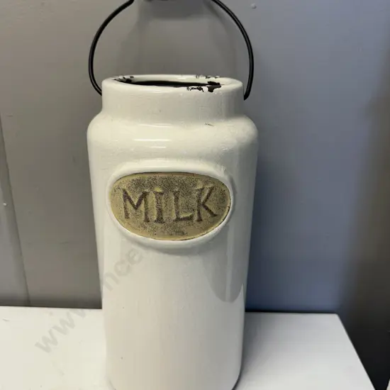 Country Style Handled Milk Container