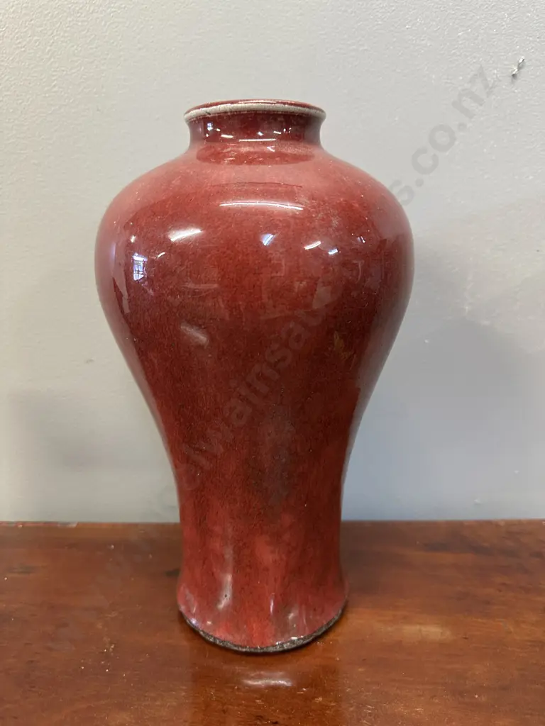 Decorative Red Glaze Vase H29cm. Image 1++
