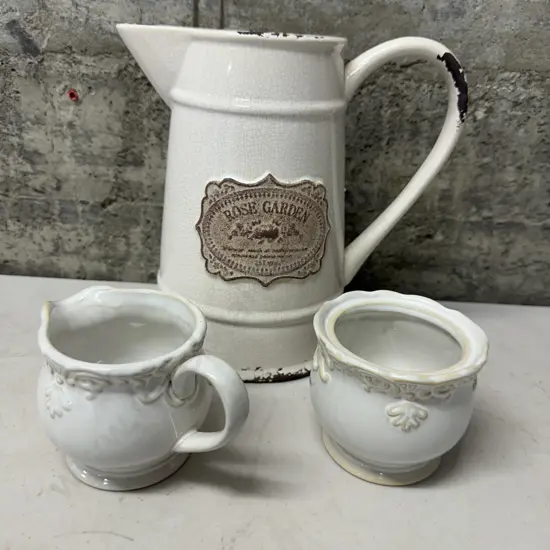 Decorative Rustic Style Pitcher & Ashdene Jug & Creamer