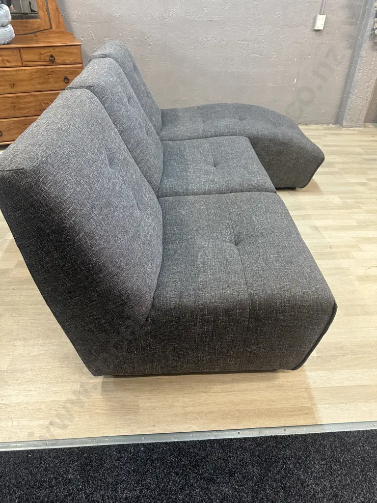Modernist John Young Furniture Three Seater With Chaise Grey Fleck Image 1++