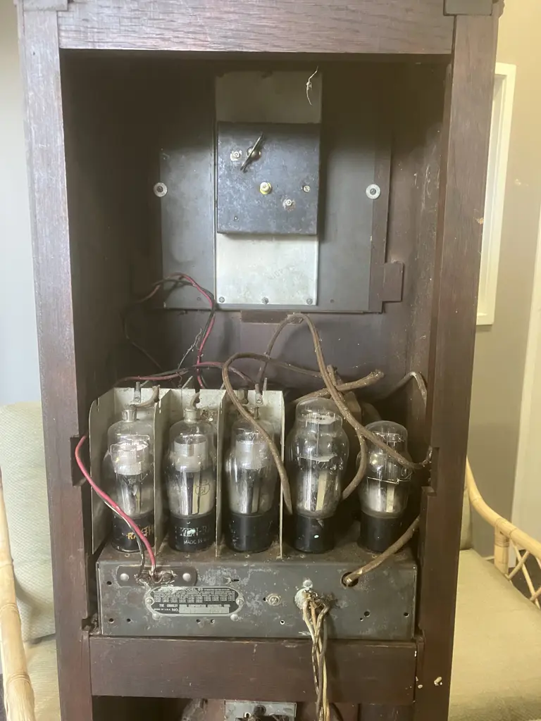 RARE Crosley Oracle Model 59 "Show Boy" Grandfather Clock Tube Radio c1931. #FTA 8974. H155.5cm Image 1++