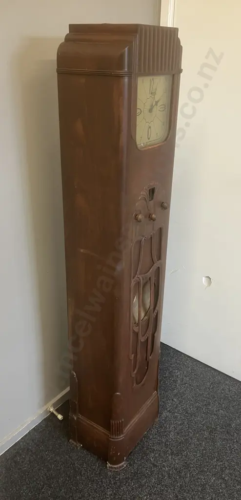 RARE Crosley Oracle Model 59 "Show Boy" Grandfather Clock Tube Radio c1931. #FTA 8974. H155.5cm Image 1++