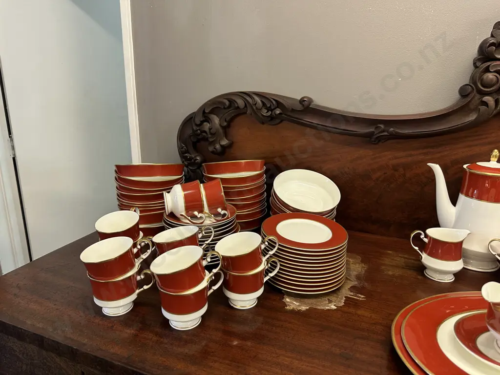 Vintage 12 Piece Misaka Egyptian Terracotta Dinner Set #A6850 Image 1++