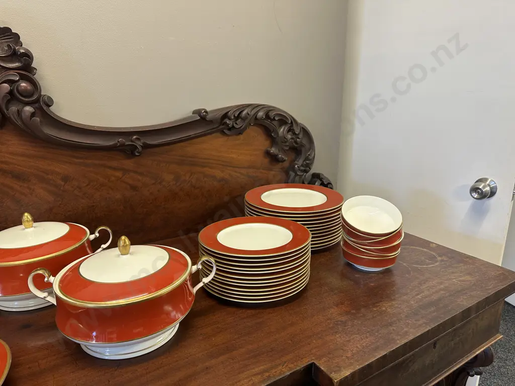 Vintage 12 Piece Misaka Egyptian Terracotta Dinner Set #A6850 Image 1++