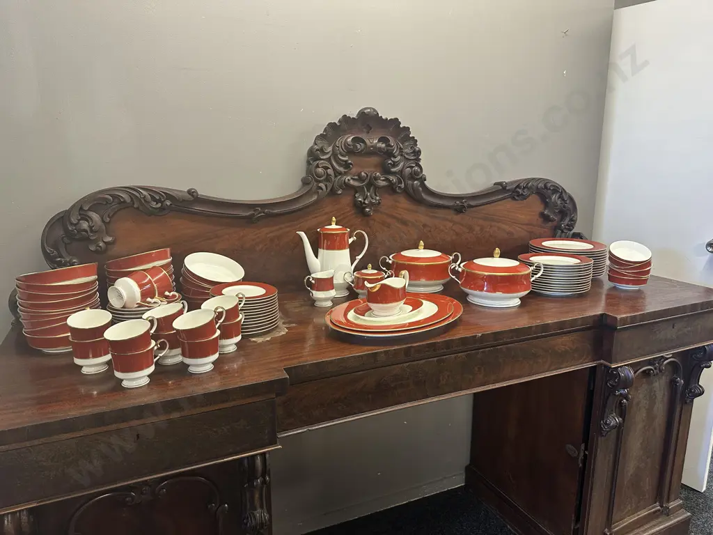 Vintage 12 Piece Misaka Egyptian Terracotta Dinner Set #A6850 Image 1++
