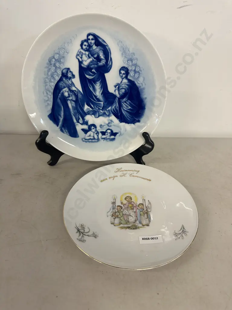 Bavarian China Items Including Schumann Arzberg Plate Dia24cm & First Lady Communion Plate Dia20cm. Image 1++