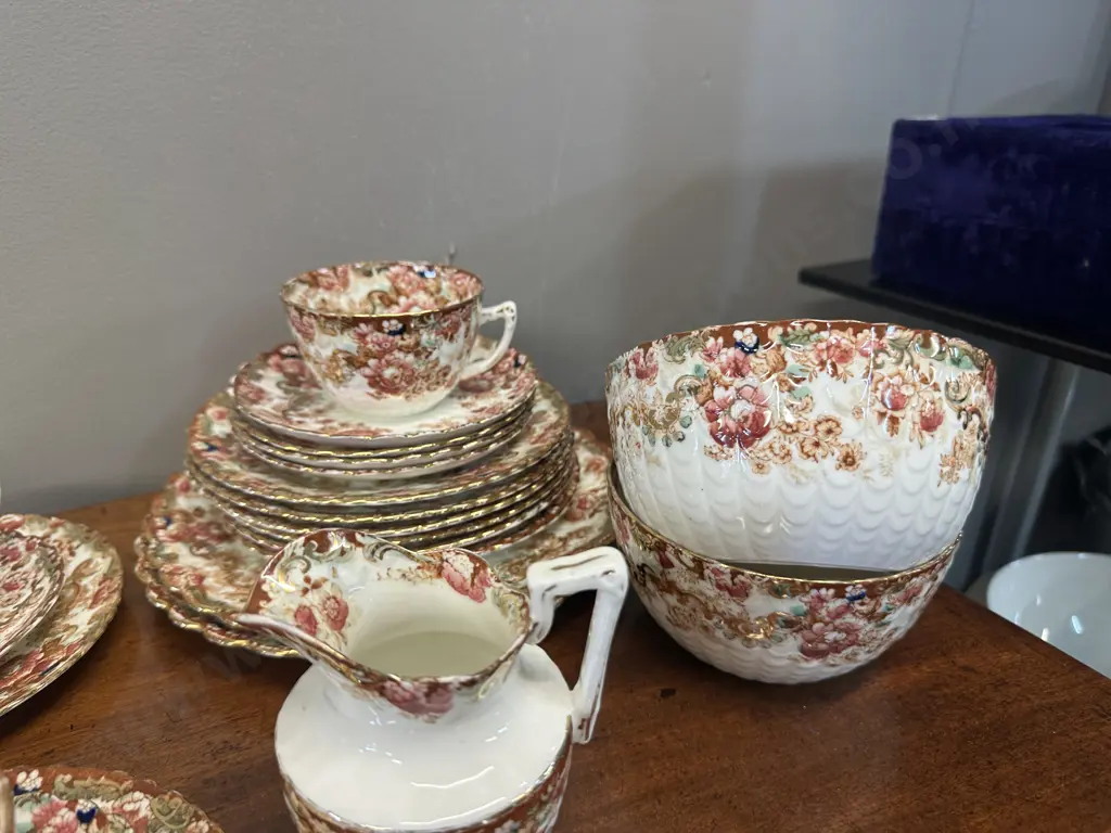 Victorian Antique Samuel Redford China Teaware Pattern # 643 Image 1++