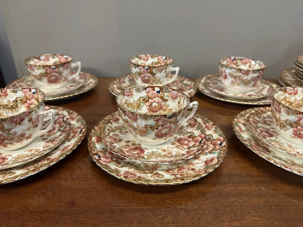Victorian Antique Samuel Redford China Teaware Pattern # 643 Image 1++