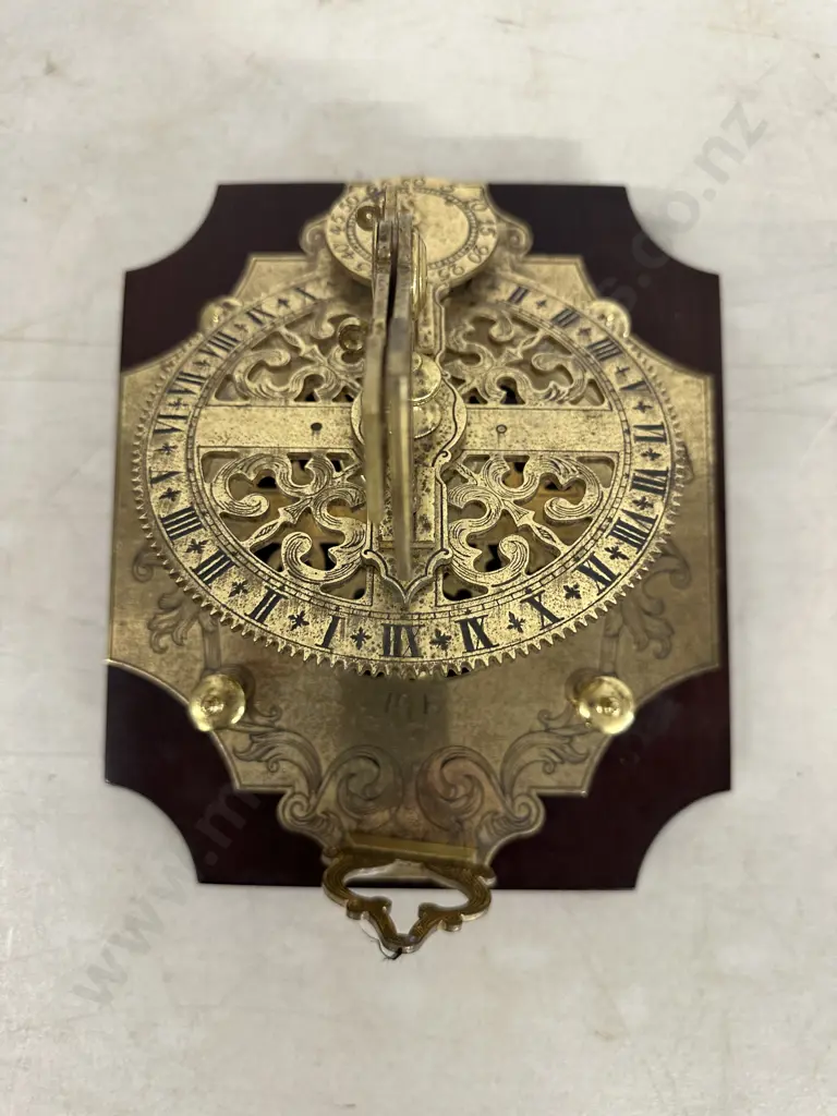 Vintage Reproduction Brass Equatorial Sundial Image 1++