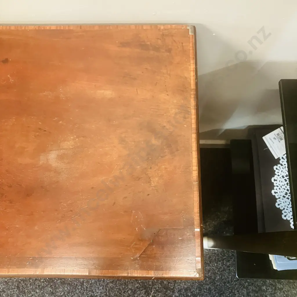 George II Period Mahogany 'Lobby Chest' Chest Of Drawers, Original Brass Handles & Escutcheons. H73 W76 D39cm (No Key) Image 1++