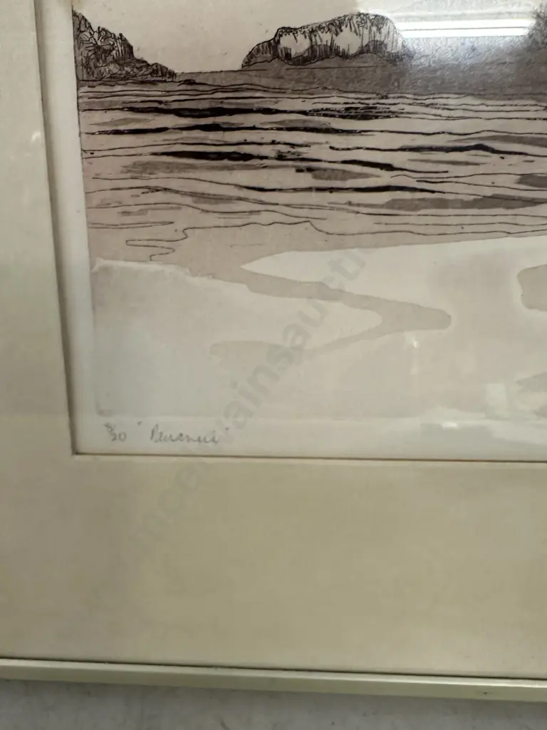 Signed Framed Artwork Limited Edition 8/20 'Pauanui' 34x47cm. Image 1++