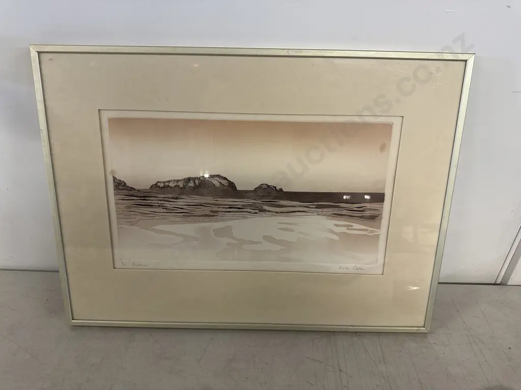 Signed Framed Artwork Limited Edition 8/20 'Pauanui' 34x47cm. Image 1++