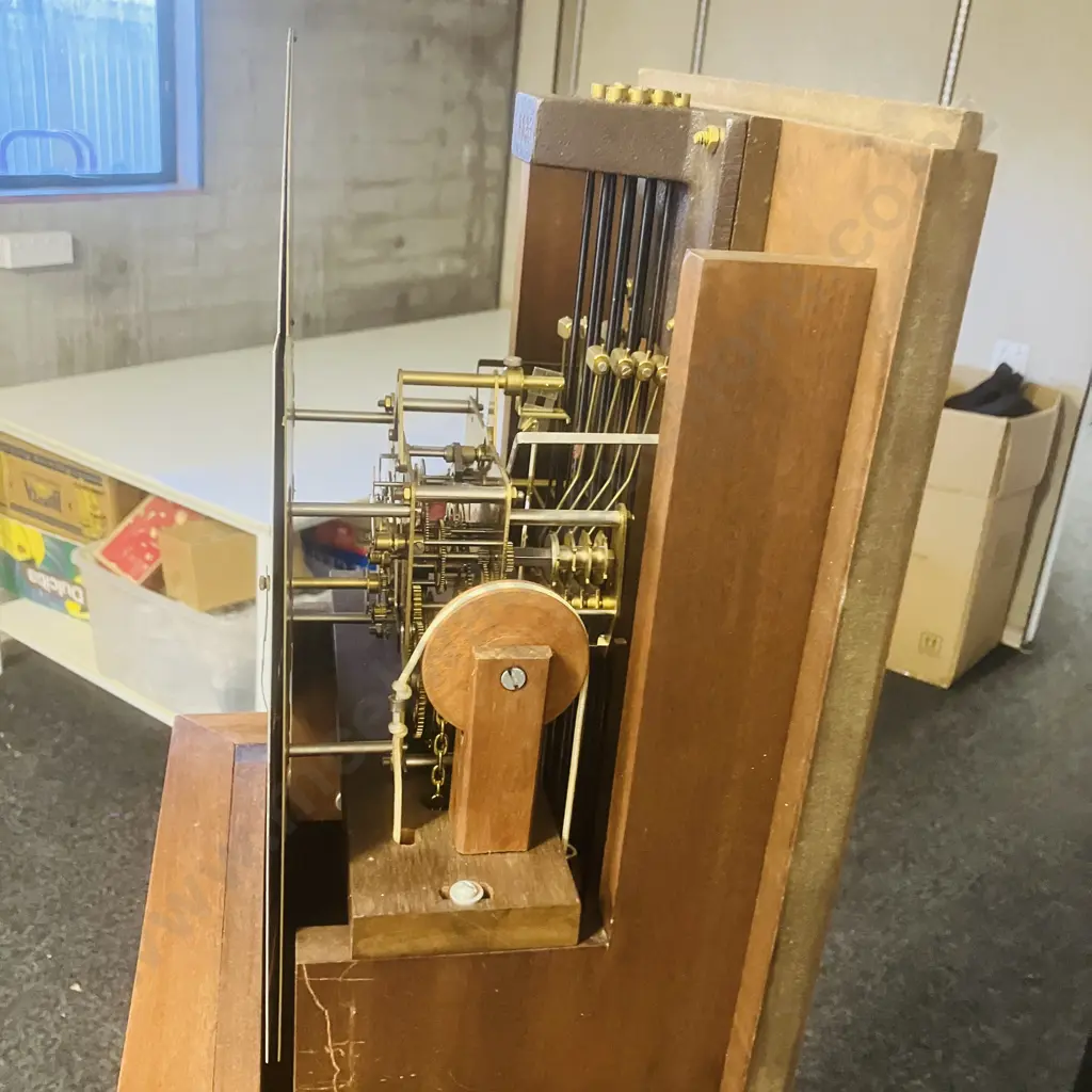 Hermle Mechanical 8-Day Triple Chime Solid Wood Grandfather Clock, Chime Silence Lever, Weight Driven. H195cm Image 1++