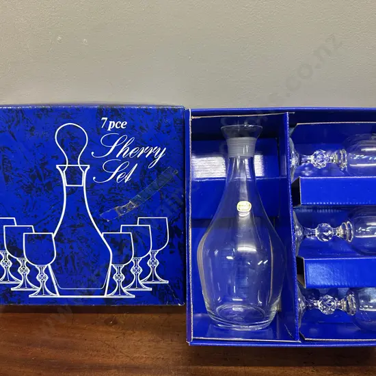 Boxed Bohemia Seven Piece Sherry Set