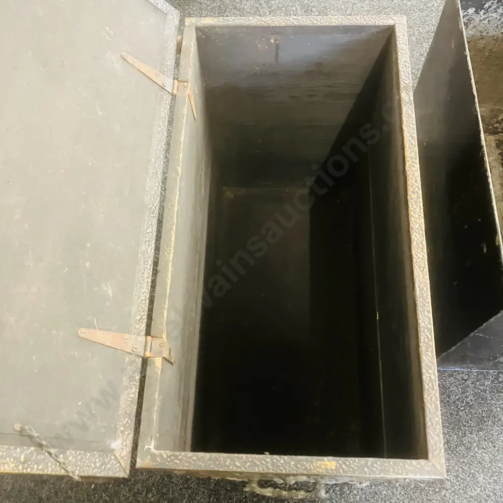 Brass Repousse Highly Ornate Brass Large Fire Coal Box With Liner, Claw Feet, Handles To The Side. H63.5 W77 D40cm Image 1++