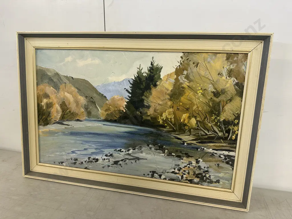 Signed Original Artwork Titled 'Waihopari River' Marlborough 50x75cm. Image 1++
