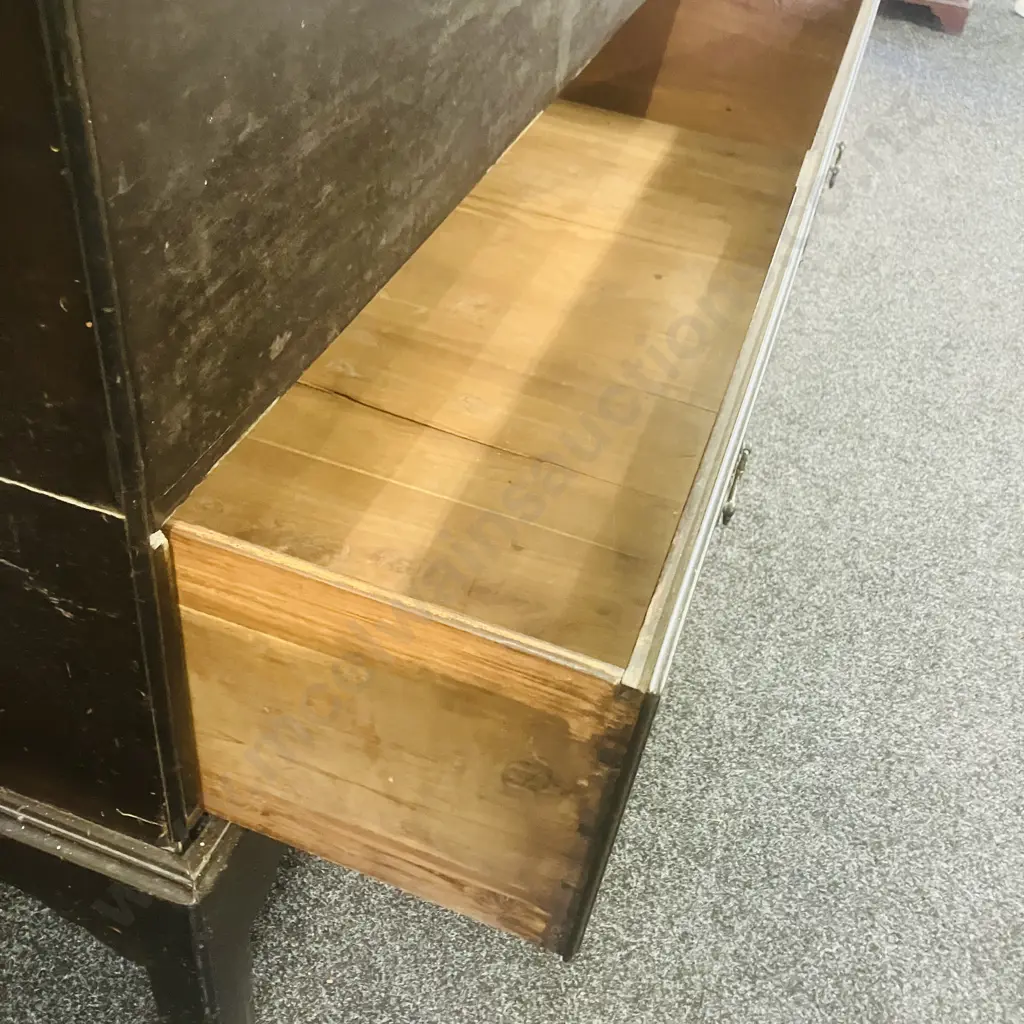 Antique Mahogany Mule Chest. H104 W133 D62cm Image 1++