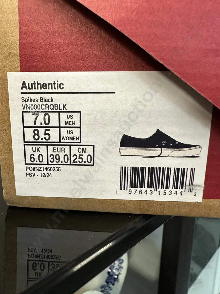 Pair Of Vans Spikes Black Shoes US Womans Size 8.5 Image 1++