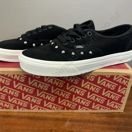 Pair Of Vans Spikes Black Shoes US Womans Size 8.5