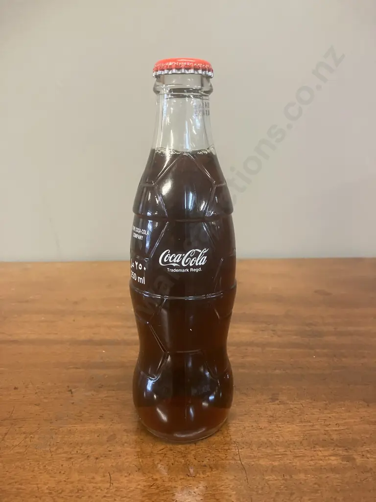 Vintage Full Unopened Coca-Cola Glass Bottle Arabic English (Saudi) Image 1++