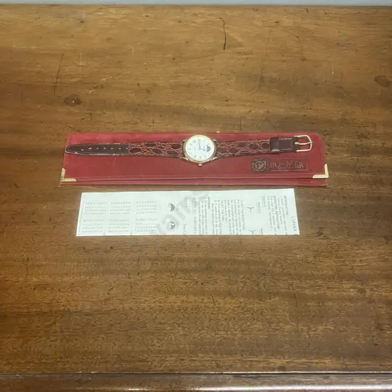 Quartz Roamer Lunar Moonphase Watch With Case & Instructions