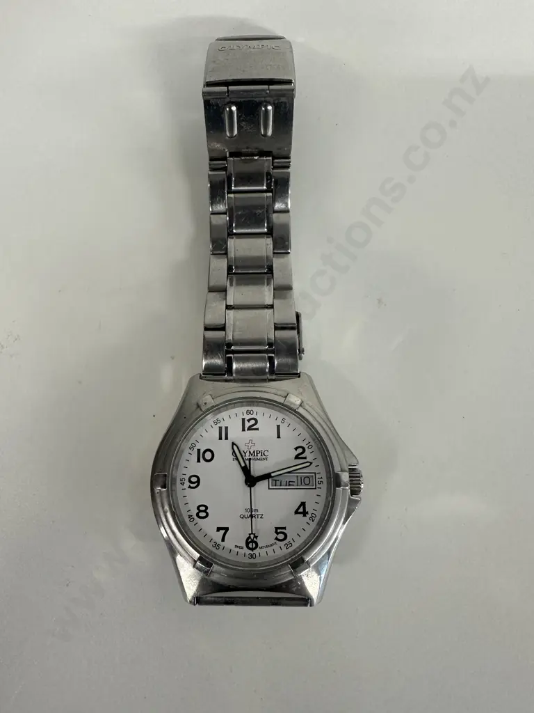 Silver Coloured Olympic Mens Watch Image 1++
